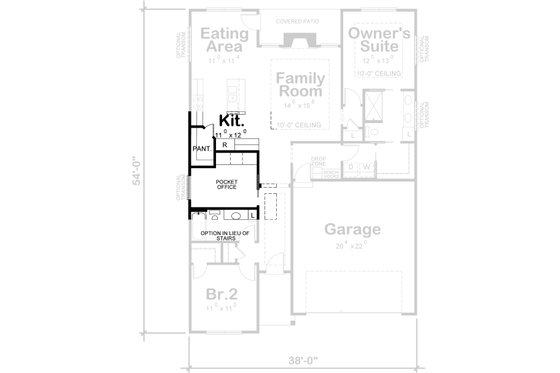 Floor Plan - Other Floor for Traditional House Plan #20-2433 - 2 bed, 2 bath