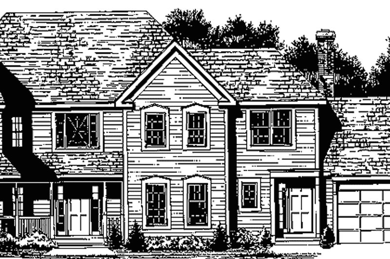 Architectural House Design - Country Exterior - Front Elevation Plan #1001-10