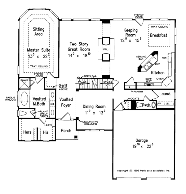 Home Plan - Colonial Floor Plan - Main Floor Plan #927-381