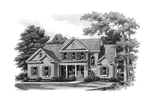 Exterior - Front Elevation 6 for Colonial House Plan #927-561 - 4 bed, 3 bath