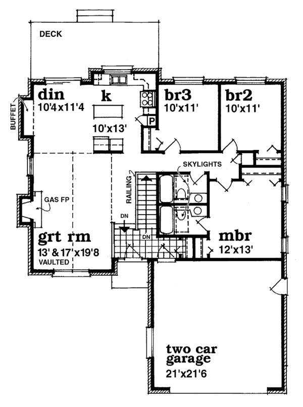 House Plan Design - Ranch Floor Plan - Main Floor Plan #47-934