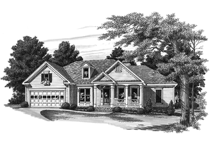 Exterior - Front Elevation 3 for Country House Plan #927-181 - 4 bed, 3 bath