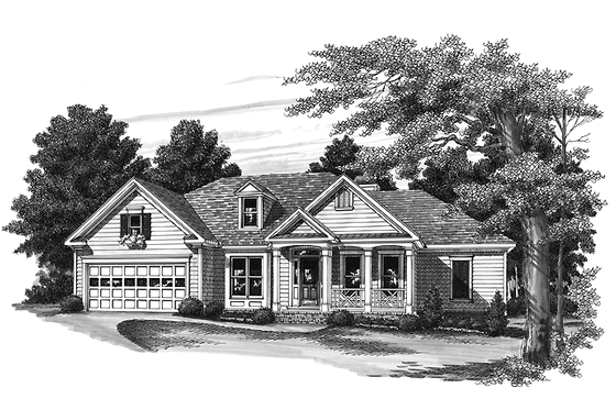 Exterior - Front Elevation 3 for Country House Plan #927-181 - 4 bed, 3 bath