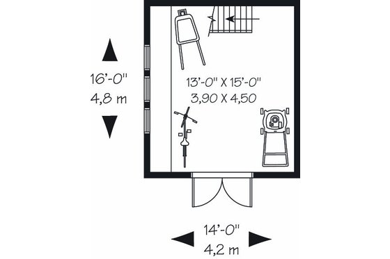 Floor Plan - Main Floor for Traditional House Plan #23-764, 0 bath
