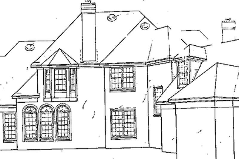 Architectural House Design - Exterior - Rear Elevation for Traditional House Plan #952-32 - 4 bed, 4.5 bath