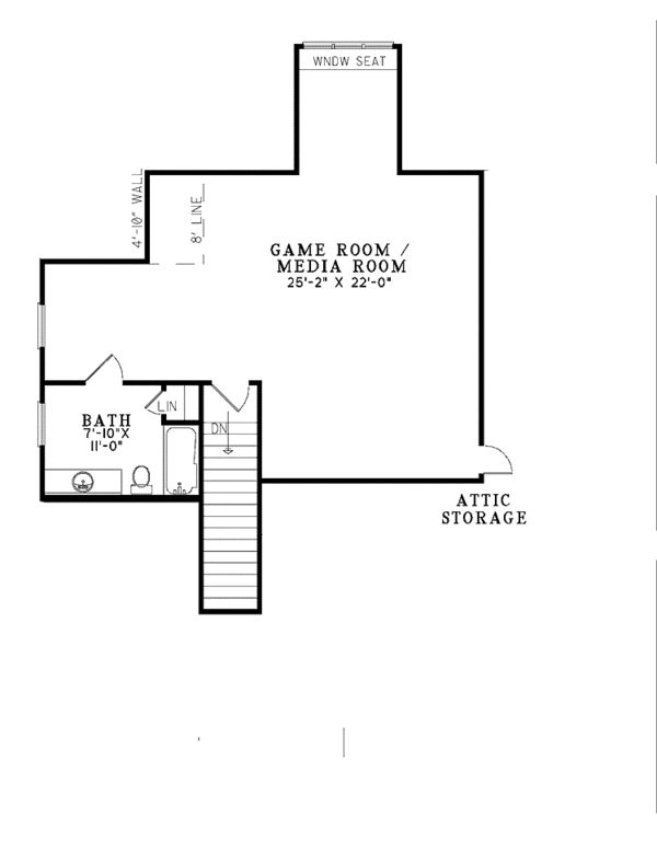 Architectural House Design - Country Floor Plan - Upper Floor Plan #17-3357