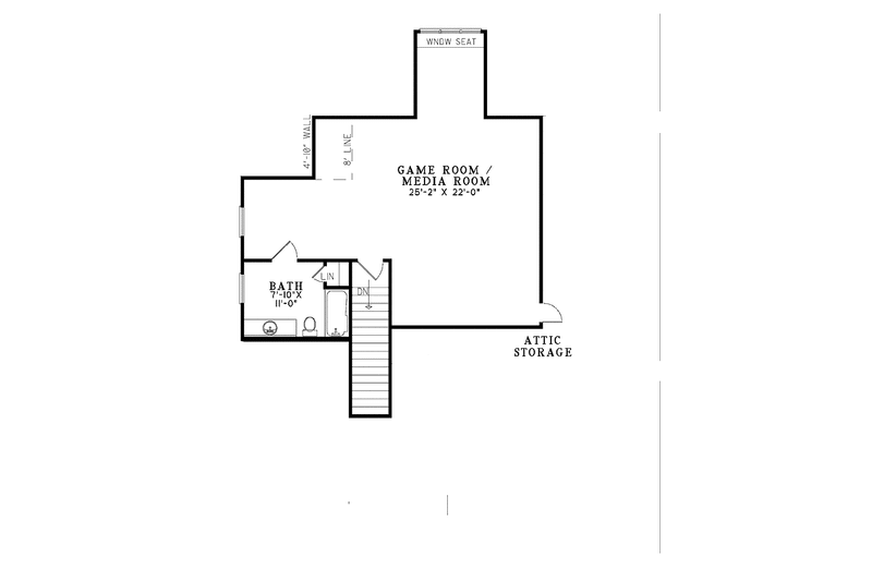 House Blueprint - Floor Plan - Upper Floor for Country House Plan #17-3357 - 3 bed, 3 bath
