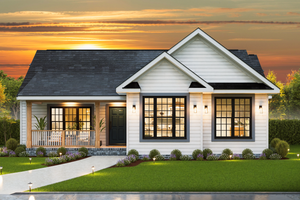 Ranch Exterior - Front Elevation Plan #54-653