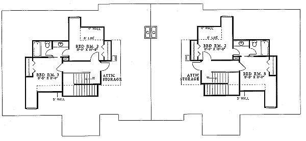 European Floor Plan - Upper Floor Plan #17-2011