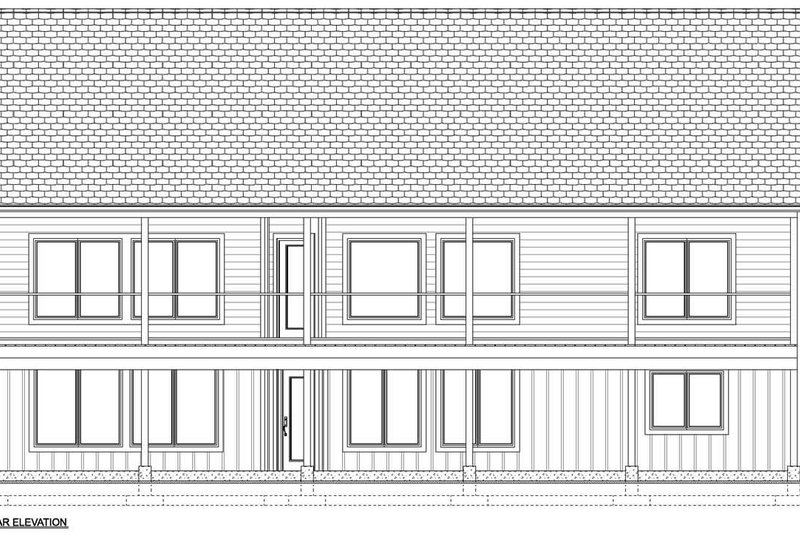 House Blueprint - Exterior - Rear Elevation for Traditional House Plan #126-237 - 2 bed, 2 bath