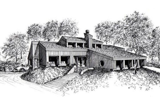 Exterior - Front Elevation for Modern House Plan #312-843 - 3 bed, 2.5 bath