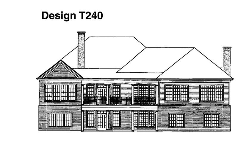 Home Plan - Exterior - Rear Elevation for Colonial House Plan #429-246 - 3 bed, 3.5 bath