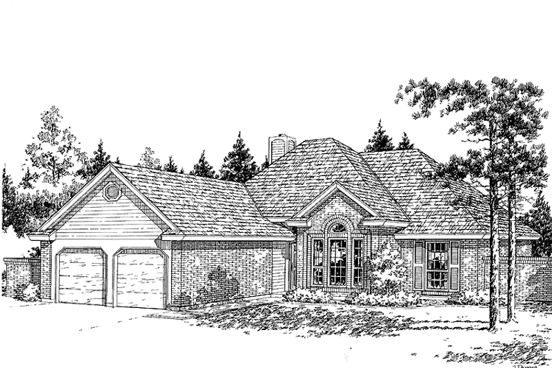 Dream House Plan - Ranch Exterior - Front Elevation Plan #310-1223
