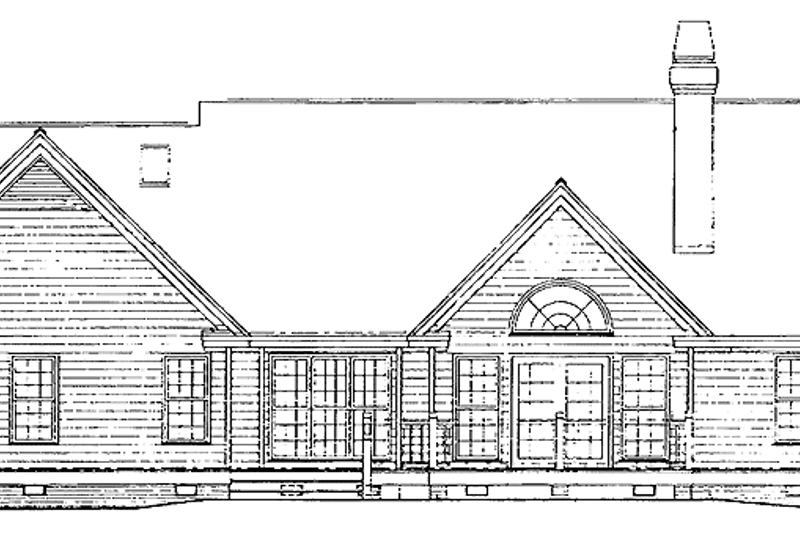 Home Plan - Exterior - Rear Elevation for Ranch House Plan #929-380 - 3 bed, 2 bath