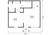 Cottage Style House Plan - 1 Beds 1 Baths 513 Sq/Ft Plan #84-533 