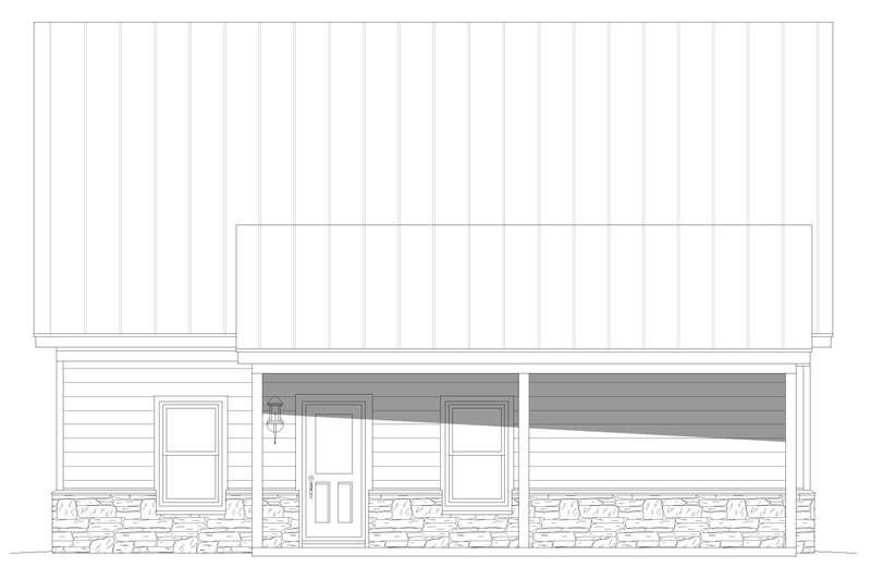 Dream House Plan - Exterior - Other Elevation for Cabin House Plan #932-768 - 1 bed, 1 bath