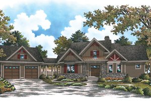 Craftsman Exterior - Front Elevation Plan #929-902