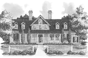 Exterior - Front Elevation 3 for Victorian House Plan #930-213 - 3 bed, 3.5 bath