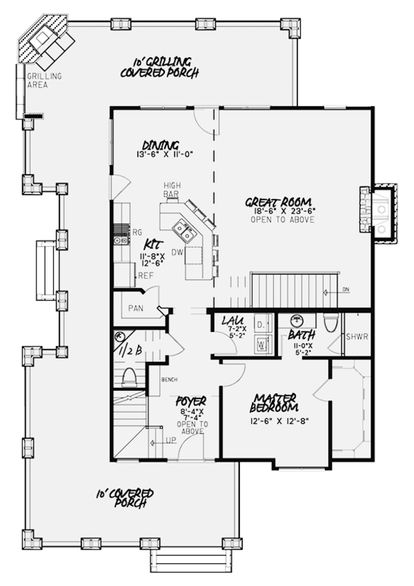 House Plan Design - Country Floor Plan - Main Floor Plan #17-3380