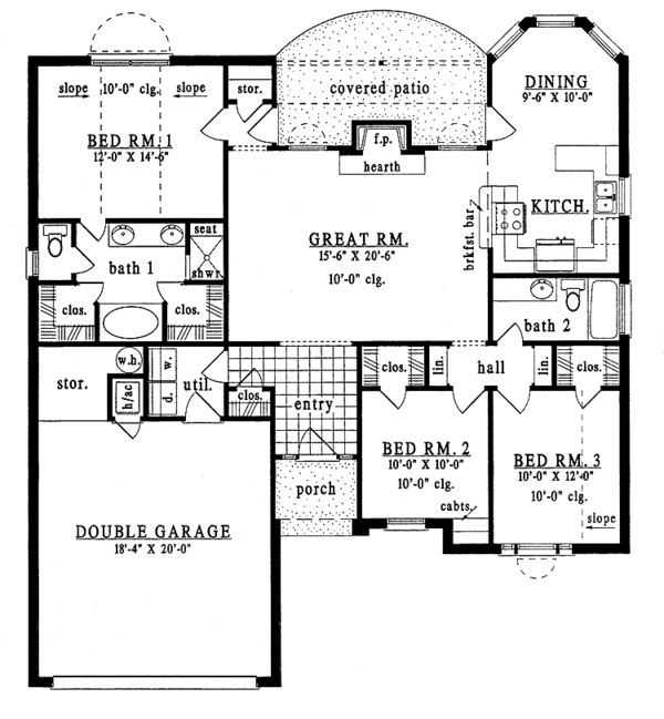 Home Plan - European Floor Plan - Main Floor Plan #42-496
