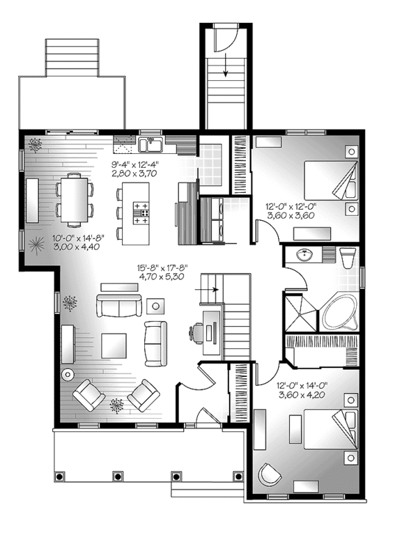 House Plan Design - Country Floor Plan - Main Floor Plan #23-2500