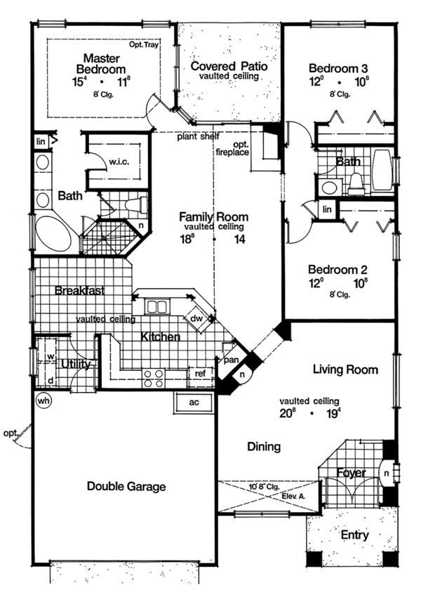 Home Plan - Mediterranean Floor Plan - Main Floor Plan #417-854