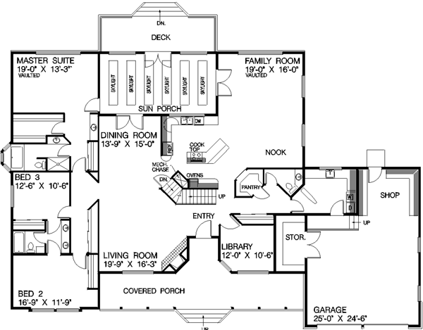 Home Plan - Traditional Floor Plan - Main Floor Plan #60-160
