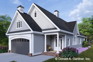 House Design - Exterior - Front Elevation for Ranch House Plan #929-825 - 3 bed, 2 bath