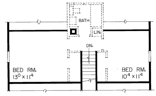 Architectural House Design - Colonial Floor Plan - Upper Floor Plan #72-515