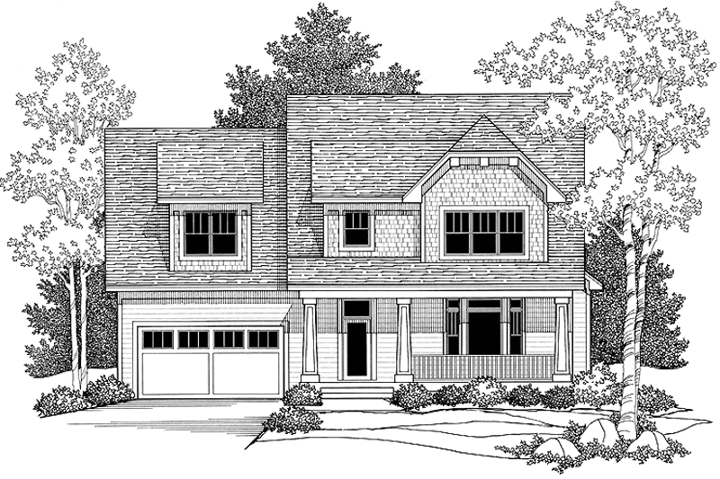 Home Plan - Exterior - Front Elevation 3 for Craftsman House Plan #51-964 - 3 bed, 2.5 bath
