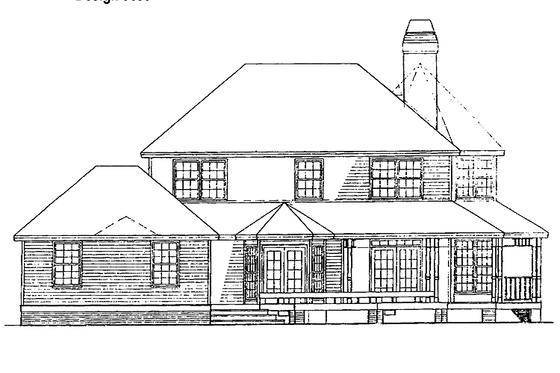 Exterior - Rear Elevation for Victorian House Plan #929-145 - 4 bed, 3.5 bath