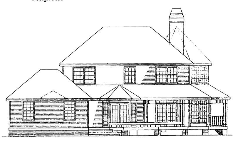 Home Plan - Exterior - Rear Elevation for Victorian House Plan #929-145 - 4 bed, 3.5 bath