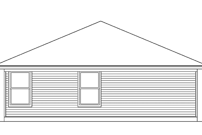 Dream House Plan - Exterior - Rear Elevation for Ranch House Plan #84-659 - 3 bed, 2 bath