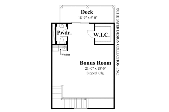 Floor Plan - Upper Floor for Classical House Plan #930-372 - 3 bed, 2.5 bath