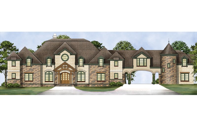 Home Plan - Exterior - Front Elevation 7 for Mediterranean House Plan #119-414 - 4 bed, 4.5 bath
