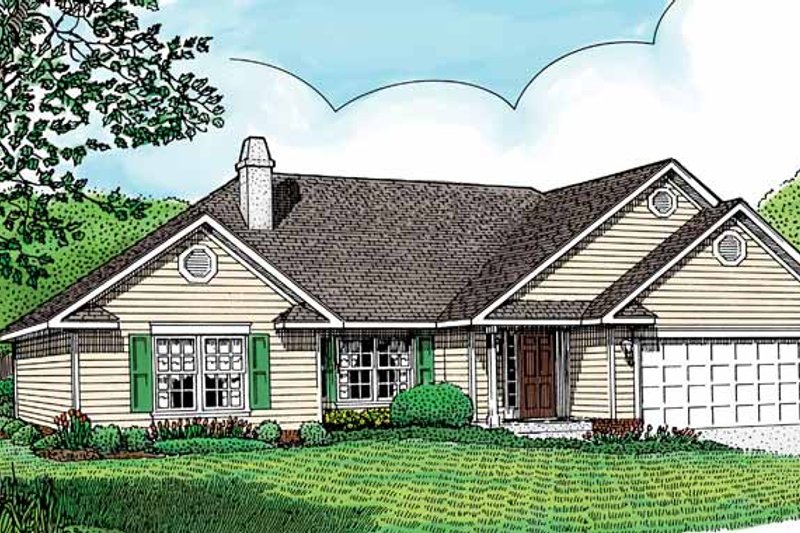 Home Plan - Contemporary Exterior - Front Elevation Plan #11-236