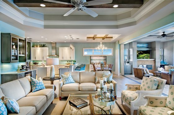 Interior - Family Room 3 for Mediterranean House Plan #930-448 - 3 bed, 3 bath