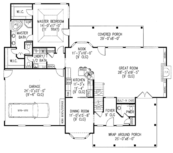 Home Plan - Country Floor Plan - Main Floor Plan #11-252