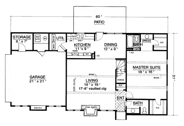 Home Plan - Floor Plan - Main Floor Plan #45-502