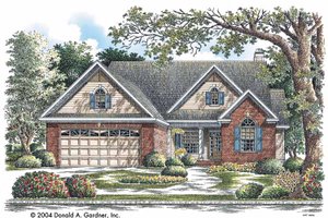 Ranch Exterior - Front Elevation Plan #929-734
