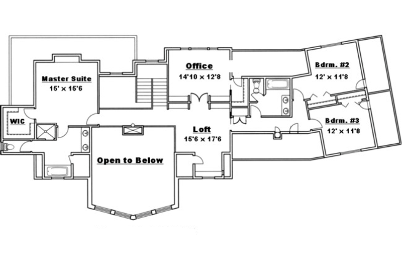 Home Plan - Floor Plan - Upper Floor for Traditional House Plan #117-830 - 6 bed, 4.5 bath