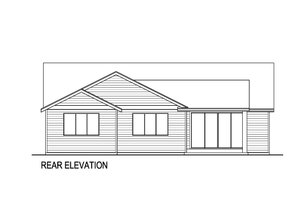 Exterior - Rear Elevation for Contemporary House Plan #569-72 - 3 bed, 2 bath