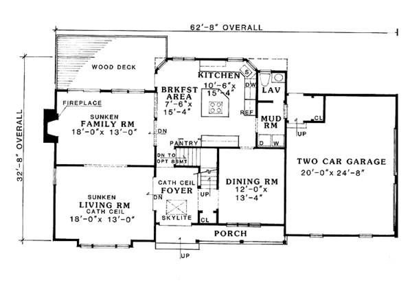 House Plan Design - Country Floor Plan - Main Floor Plan #456-102