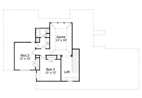 Traditional Floor Plan - Upper Floor Plan #411-265