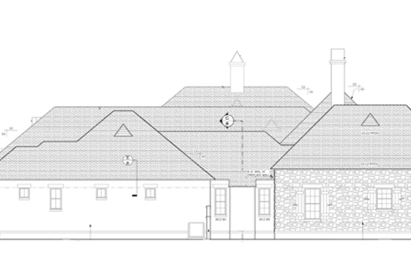 House Plan Design - Exterior - Other Elevation 1 for European House Plan #1058-24 - 5 bed, 5.5 bath