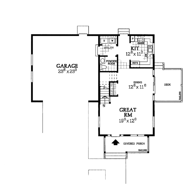 Architectural House Design - Victorian Floor Plan - Main Floor Plan #72-1109