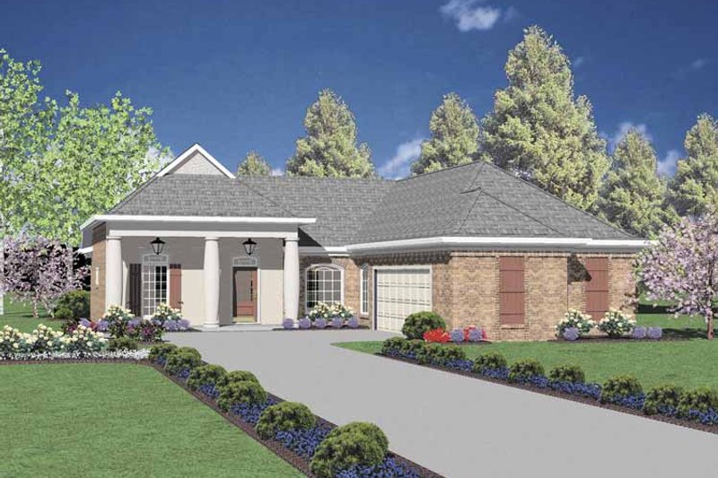 Home Plan - Classical Exterior - Front Elevation Plan #36-549