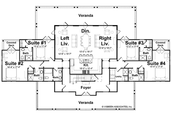 Floor Plan - Main Floor for Country House Plan #928-43 - 4 bed, 5 bath