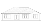 Ranch Style House Plan - 4 Beds 2.5 Baths 2462 Sq/Ft Plan #1108-15 Exterior 