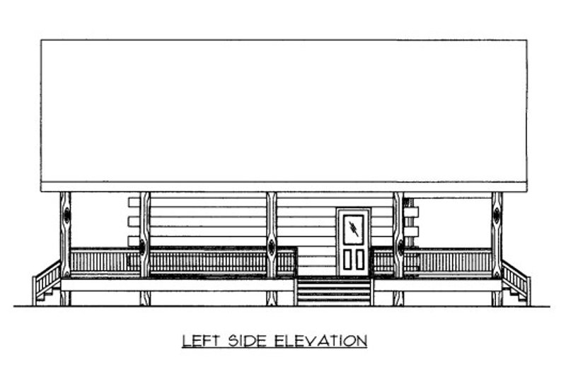 House Plan Design - Exterior - Other Elevation for Log House Plan #117-598 - 1 bed, 1 bath